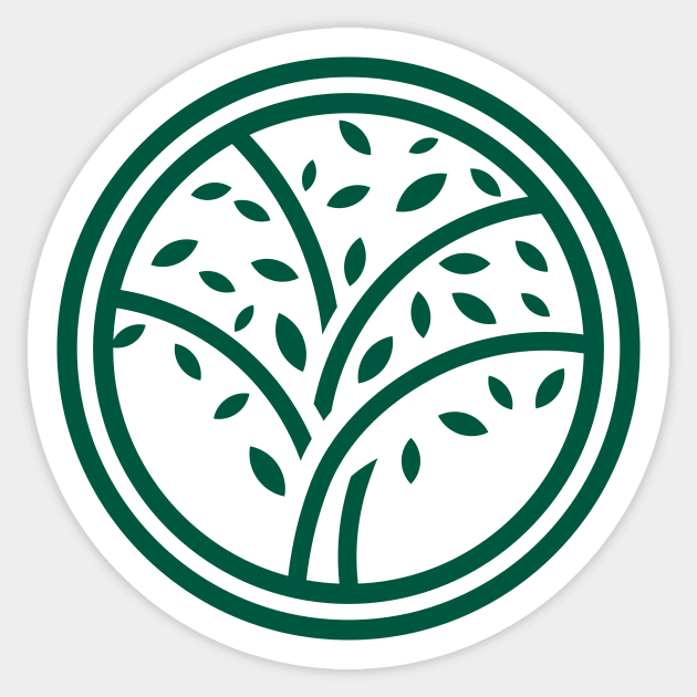 Arboreal Tree (Green) Sticker by Arboreal Literary Magazine